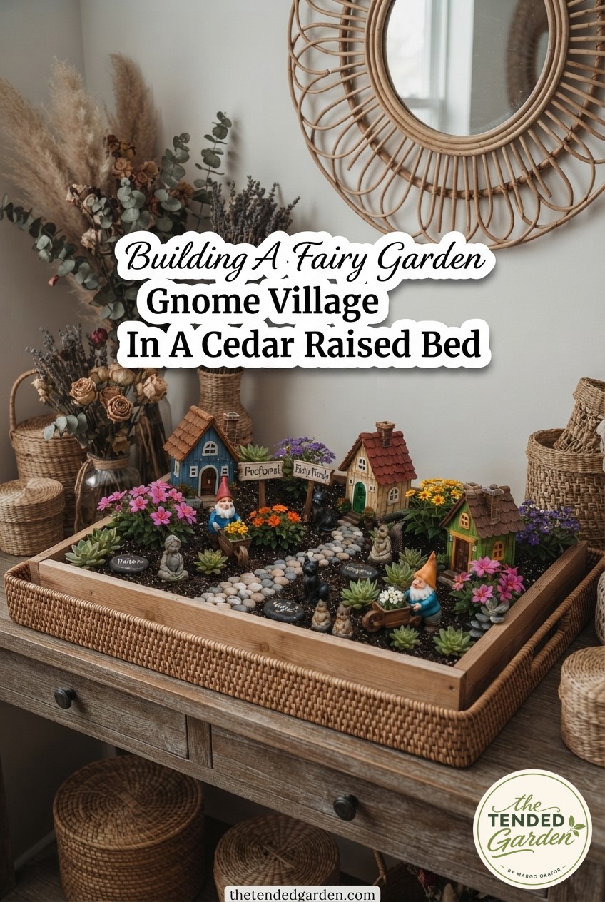 Building A Fairy Garden Gnome Village In A Cedar Raised Bed