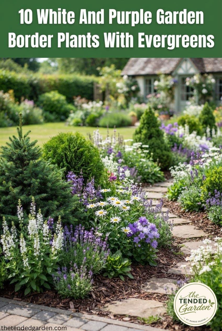 10 White And Purple Garden Border Plants With Evergreens