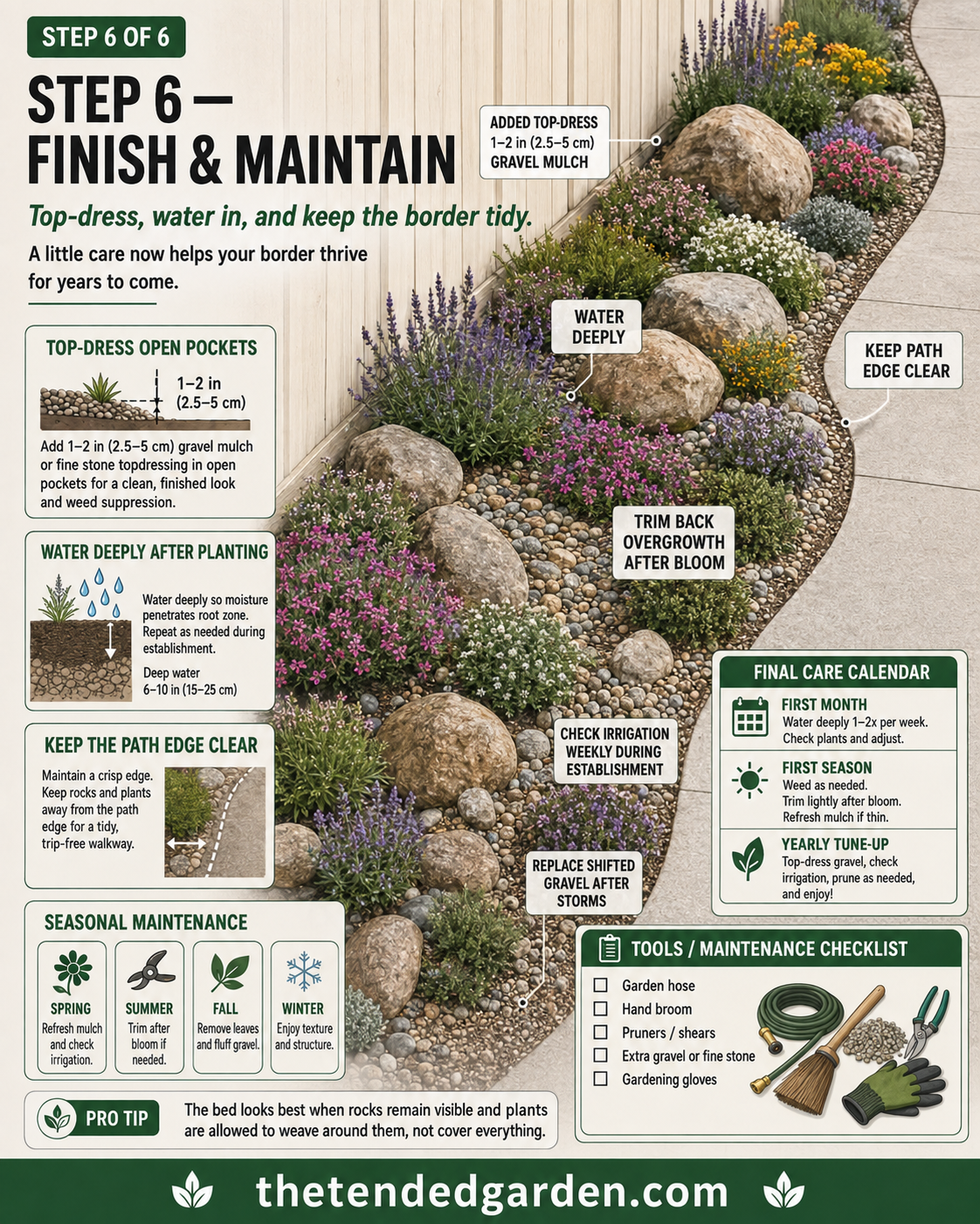 How I Built A Rock Garden With Creeping Thyme Along My
