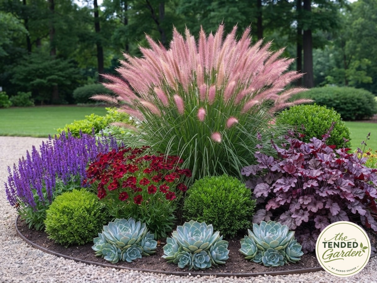 Mossy flagstone steppers among ferns and hostas offer a shade-friendly side yard landscaping option