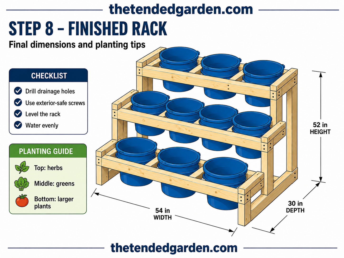 Building A Tiered Bucket Garden Stand - My 3 - Tier, 10 -